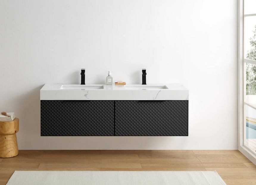 60 inch San Carlos Floating Vanity Silver