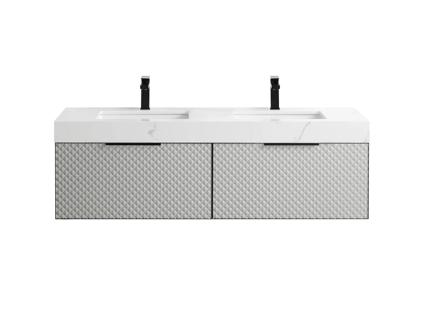 60 inch San Carlos Floating Vanity Silver