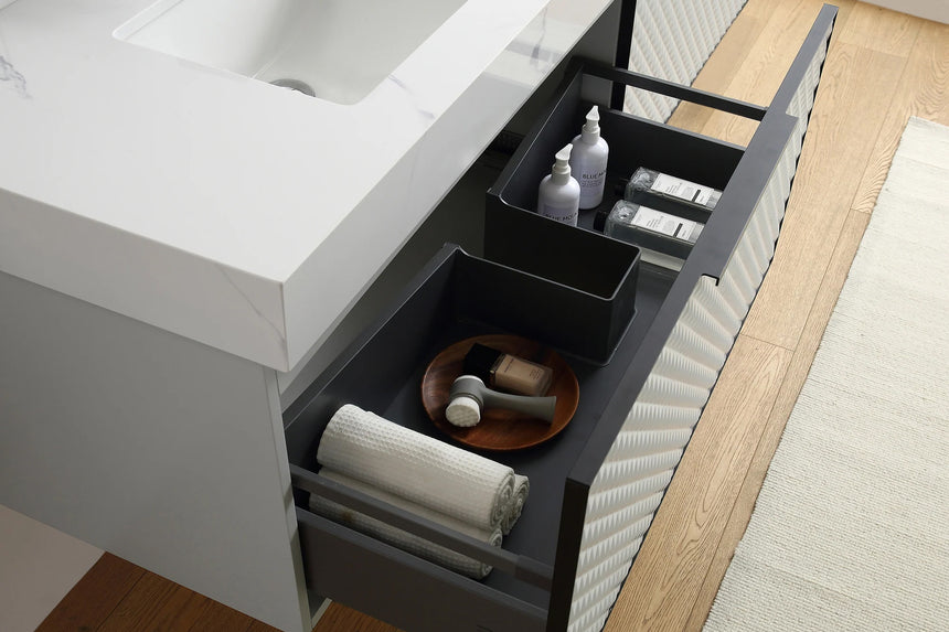 60 inch San Carlos Floating Vanity Silver