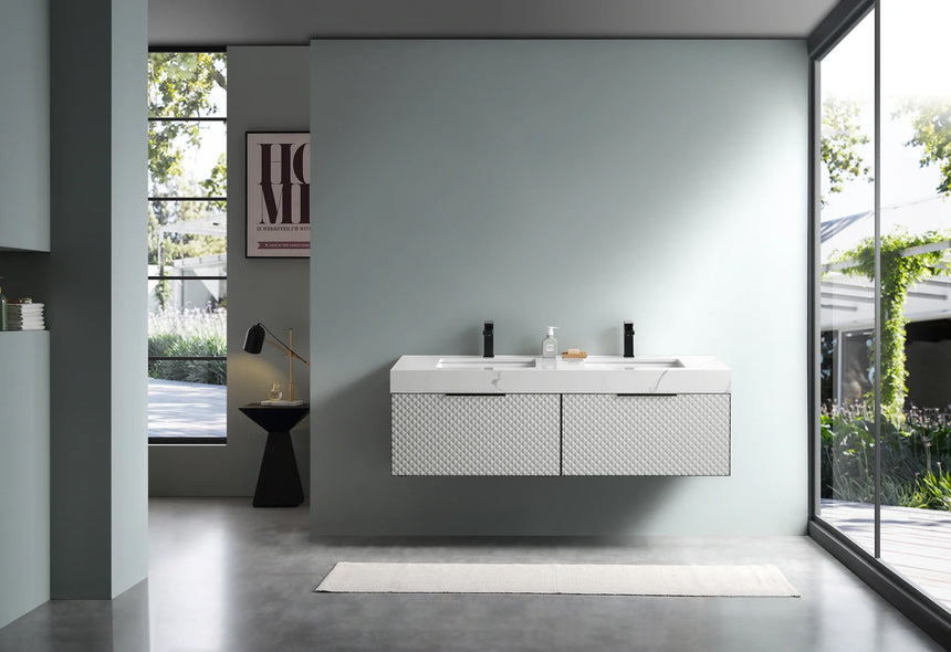 60 inch San Carlos Floating Vanity Silver