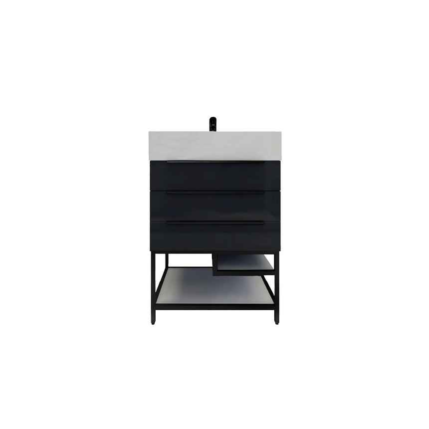 FS 60D inch Breton Floating Vanity White Oak Clear