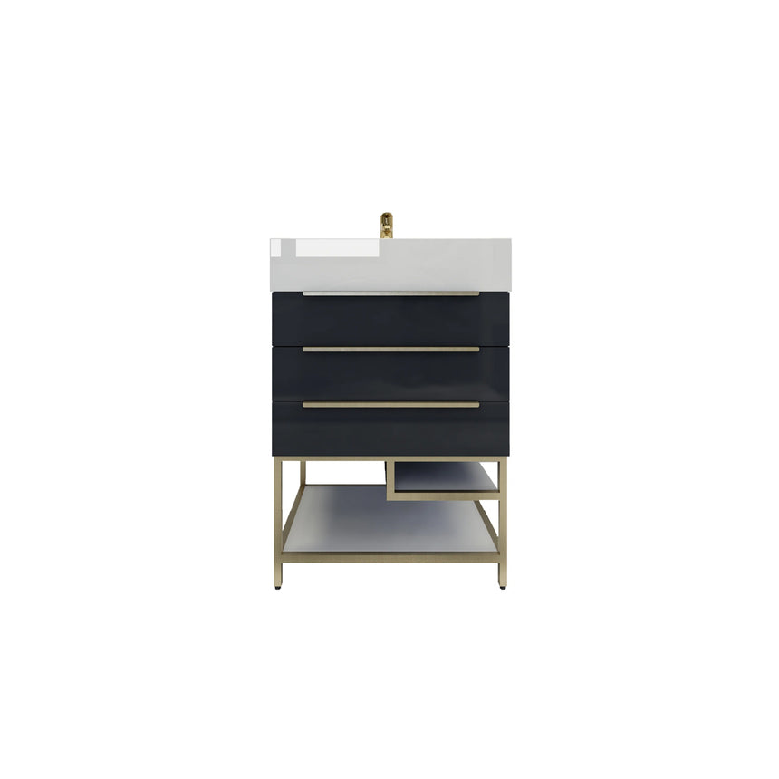 FS 60D inch Breton Floating Vanity White Oak Clear