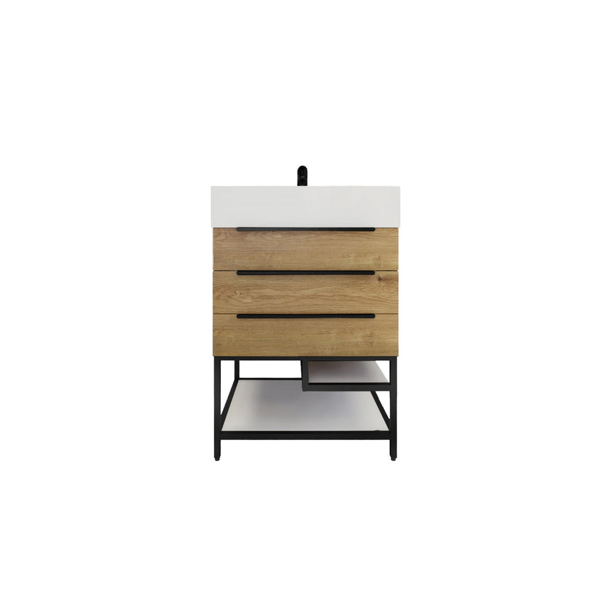 FS 60D inch Breton Floating Vanity White Oak Clear