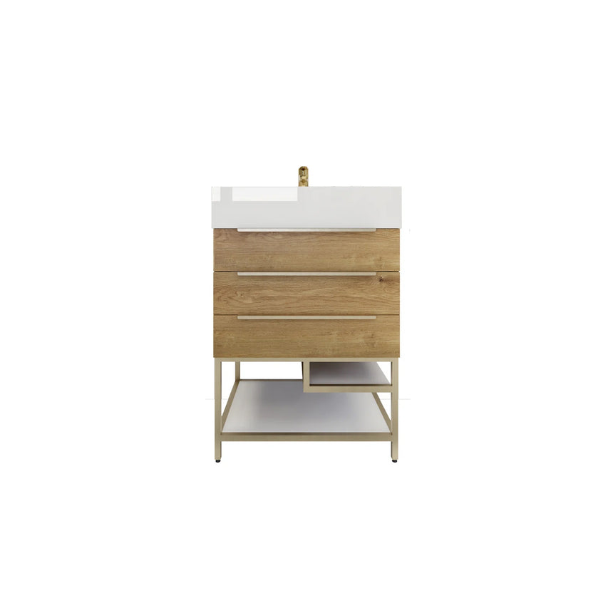 FS 60D inch Breton Floating Vanity White Oak Clear