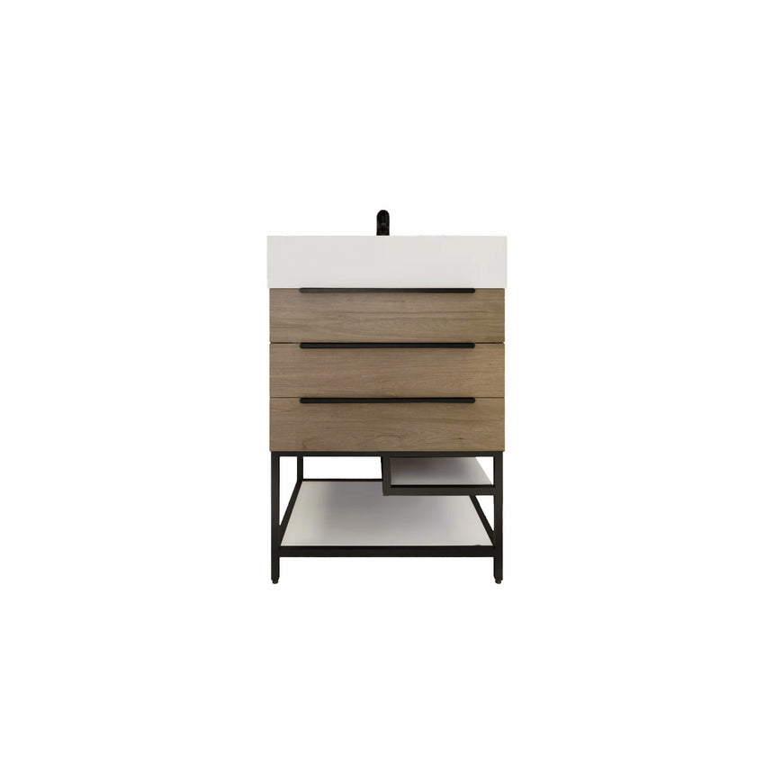FS 60D inch Breton Floating Vanity White Oak Clear