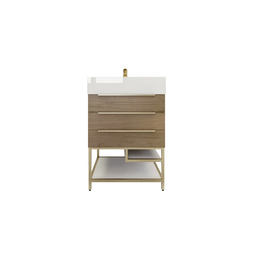 FS 60D inch Breton Floating Vanity White Oak Clear