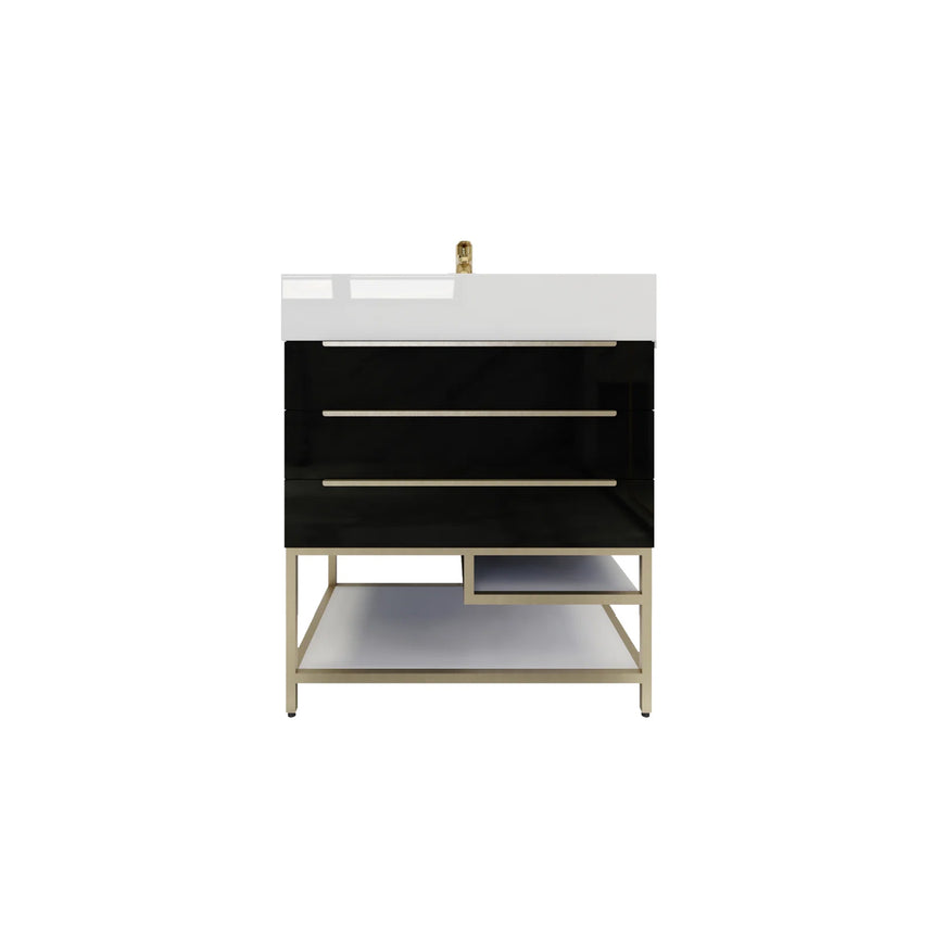 FS 60D inch Breton Floating Vanity White Oak Clear