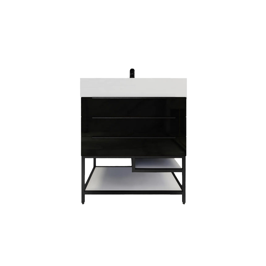 FS 60D inch Breton Floating Vanity White Oak Clear
