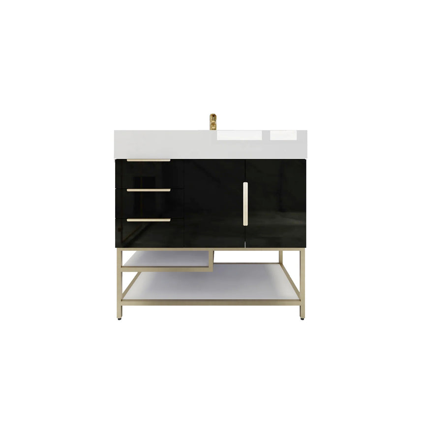 FS 60D inch Breton Floating Vanity White Oak Clear