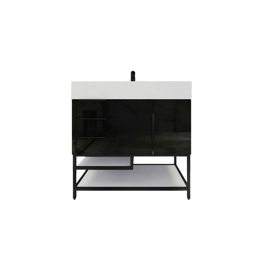 FS 60D inch Breton Floating Vanity White Oak Clear