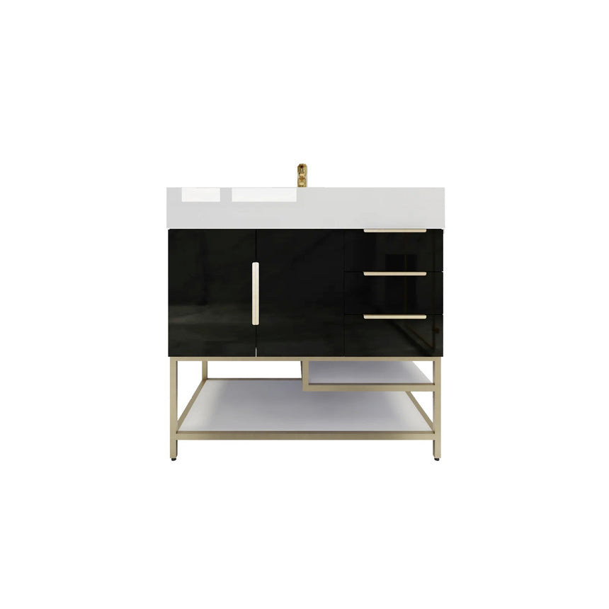 FS 60D inch Breton Floating Vanity White Oak Clear