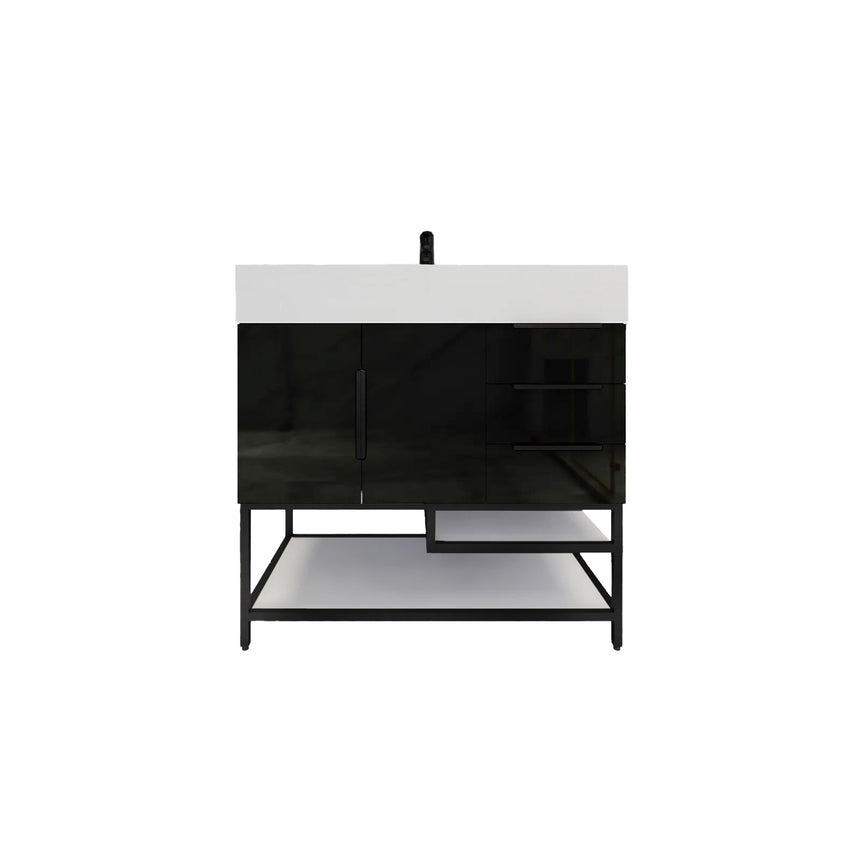 FS 60D inch Breton Floating Vanity White Oak Clear