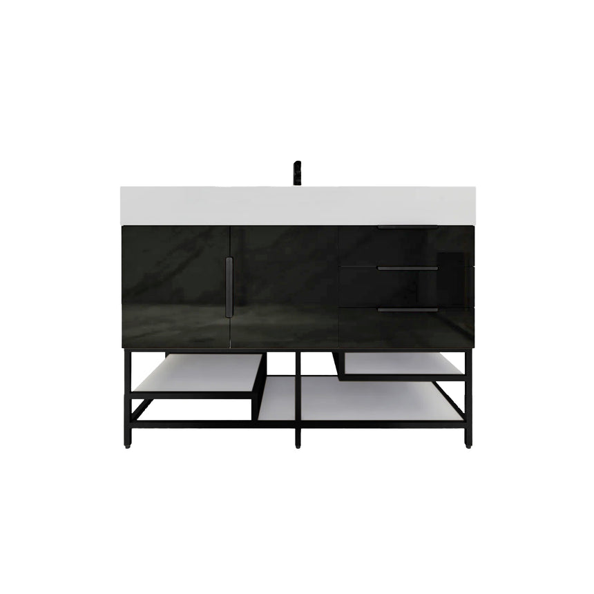 FS 60D inch Breton Floating Vanity White Oak Clear