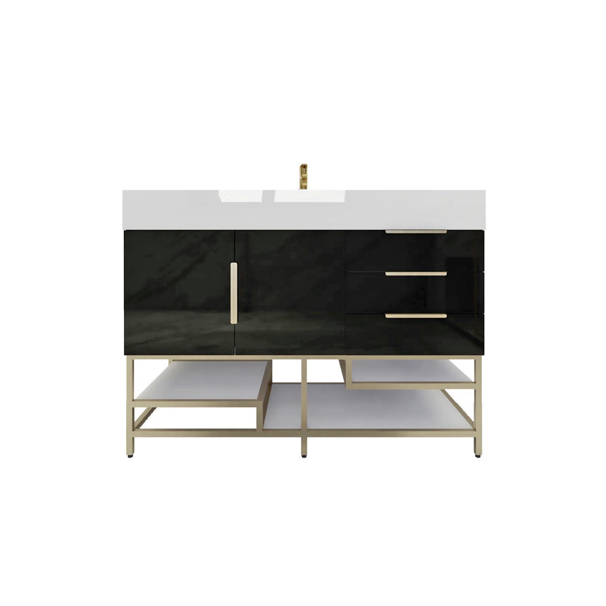 FS 60D inch Breton Floating Vanity White Oak Clear