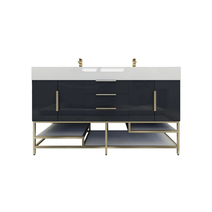 FS 60D inch Breton Floating Vanity White Oak Clear