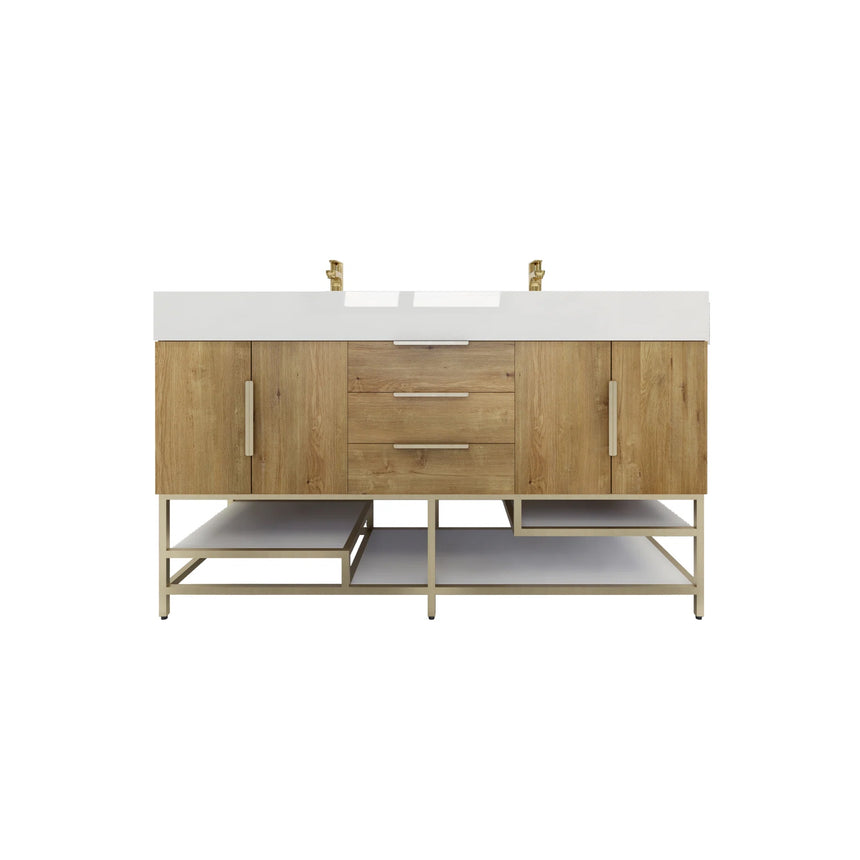 FS 60D inch Breton Floating Vanity White Oak Clear