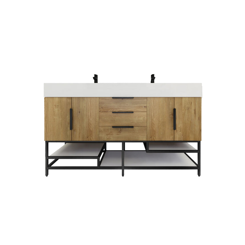 FS 60D inch Breton Floating Vanity White Oak Clear