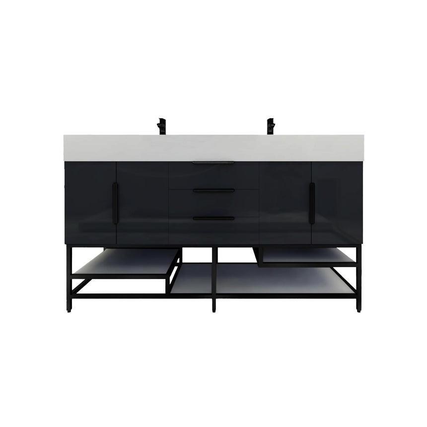 FS 60D inch Breton Floating Vanity White Oak Clear