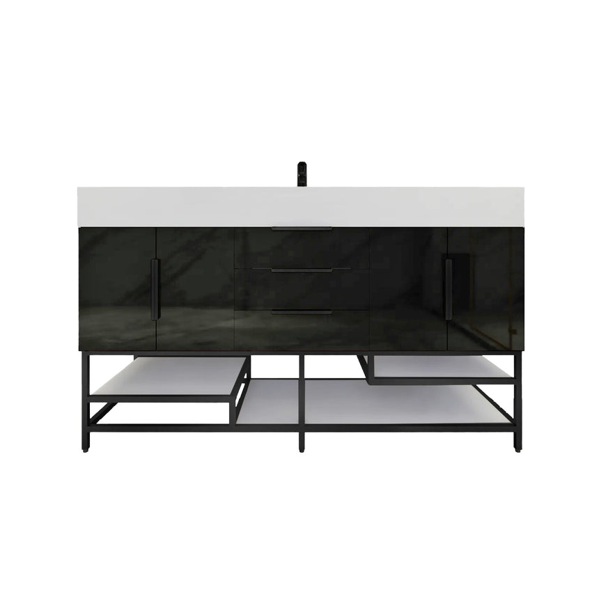 FS 60D inch Breton Floating Vanity White Oak Clear
