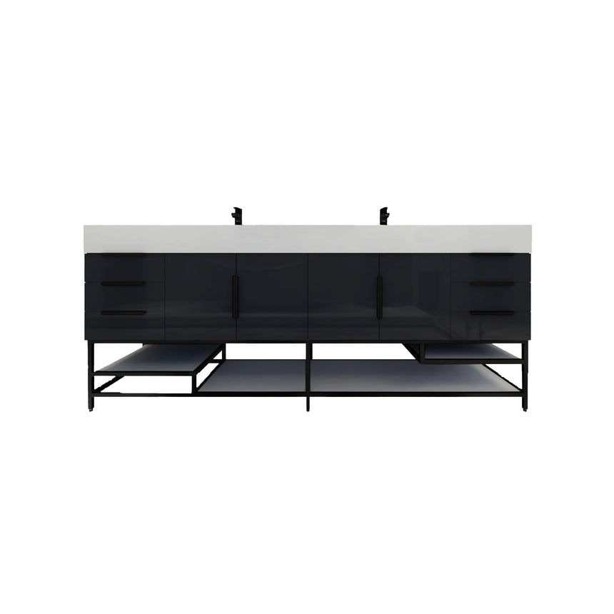 FS 60D inch Breton Floating Vanity White Oak Clear