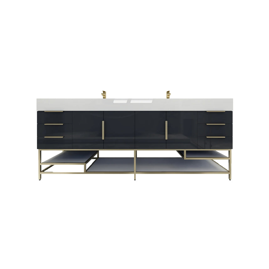 FS 60D inch Breton Floating Vanity White Oak Clear