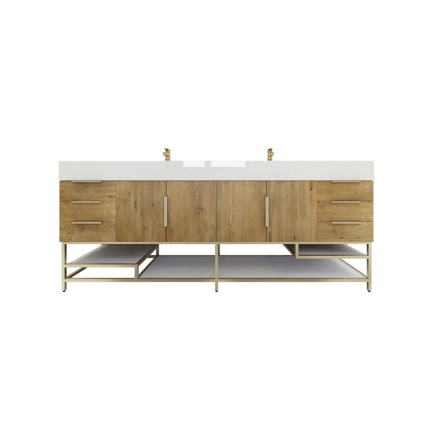 FS 60D inch Breton Floating Vanity White Oak Clear