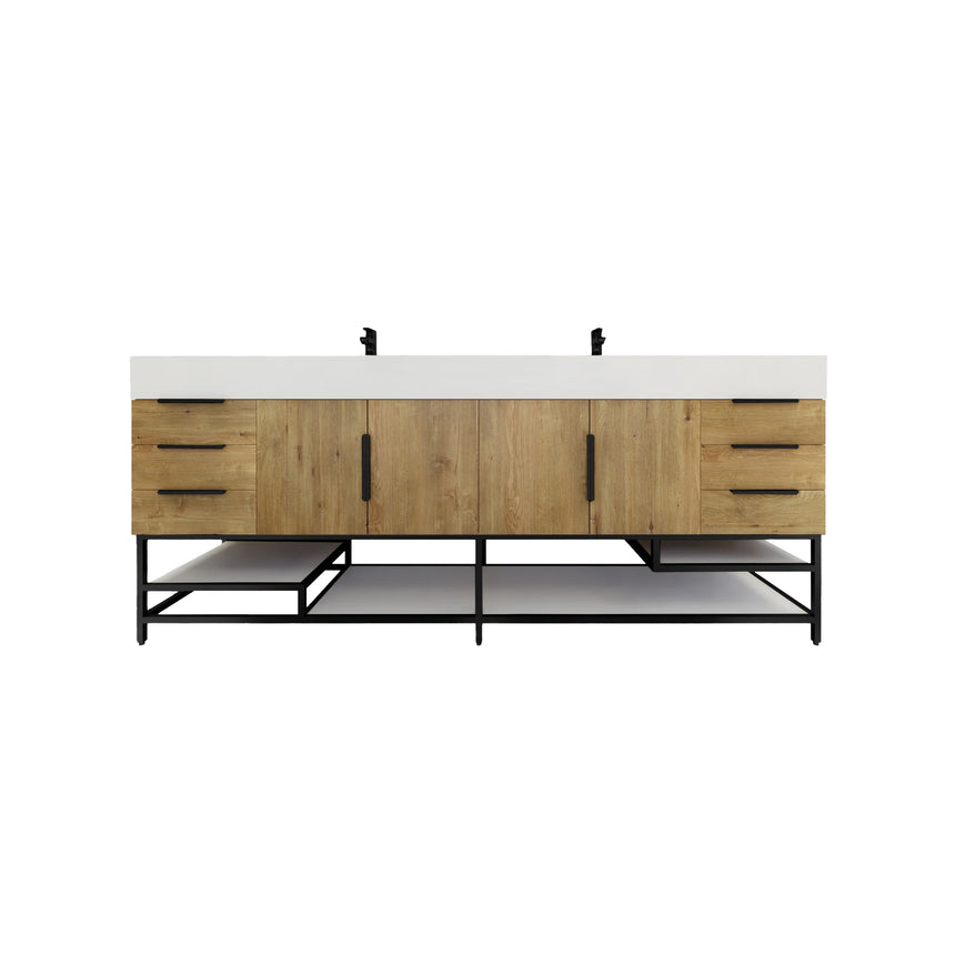 FS 60D inch Breton Floating Vanity White Oak Clear