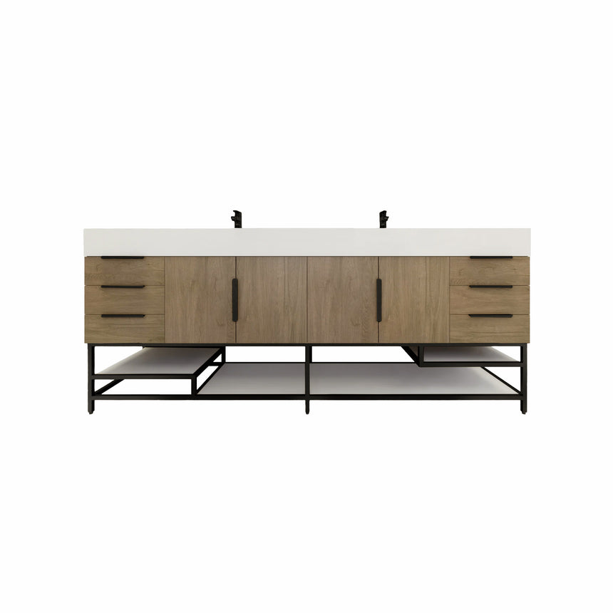 FS 60D inch Breton Floating Vanity White Oak Clear