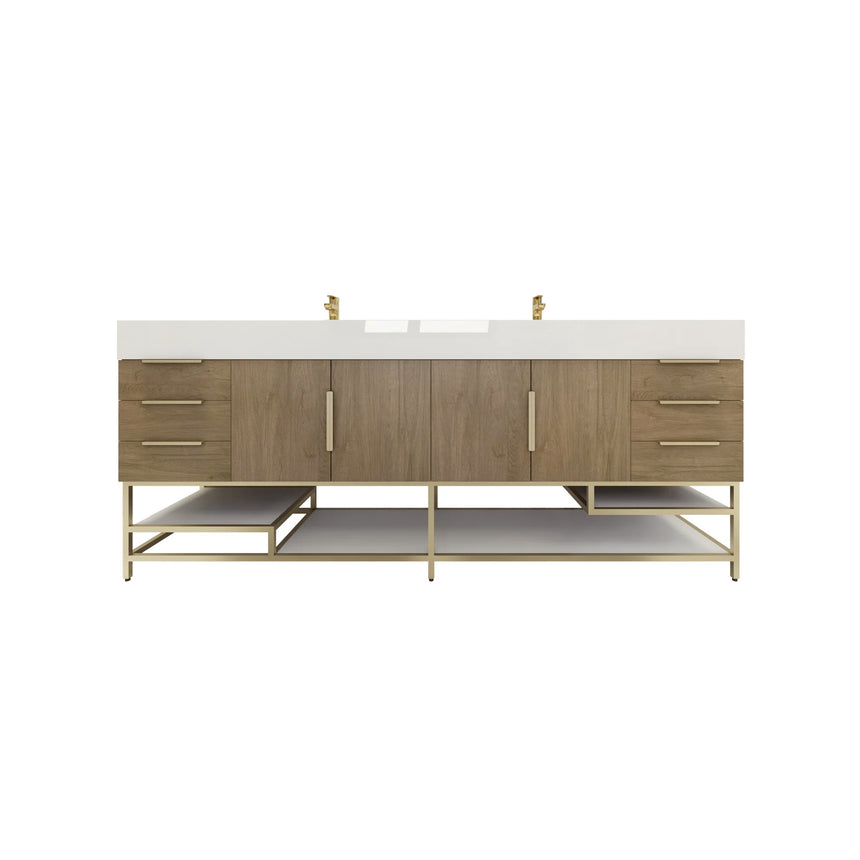 FS 60D inch Breton Floating Vanity White Oak Clear