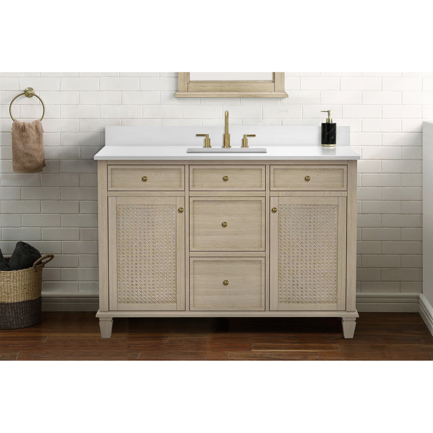 48 inch Le Pensie Modern Vanity in light oak finish