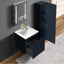 20 inch Chiara Floating Vanity Night Blue open drawers