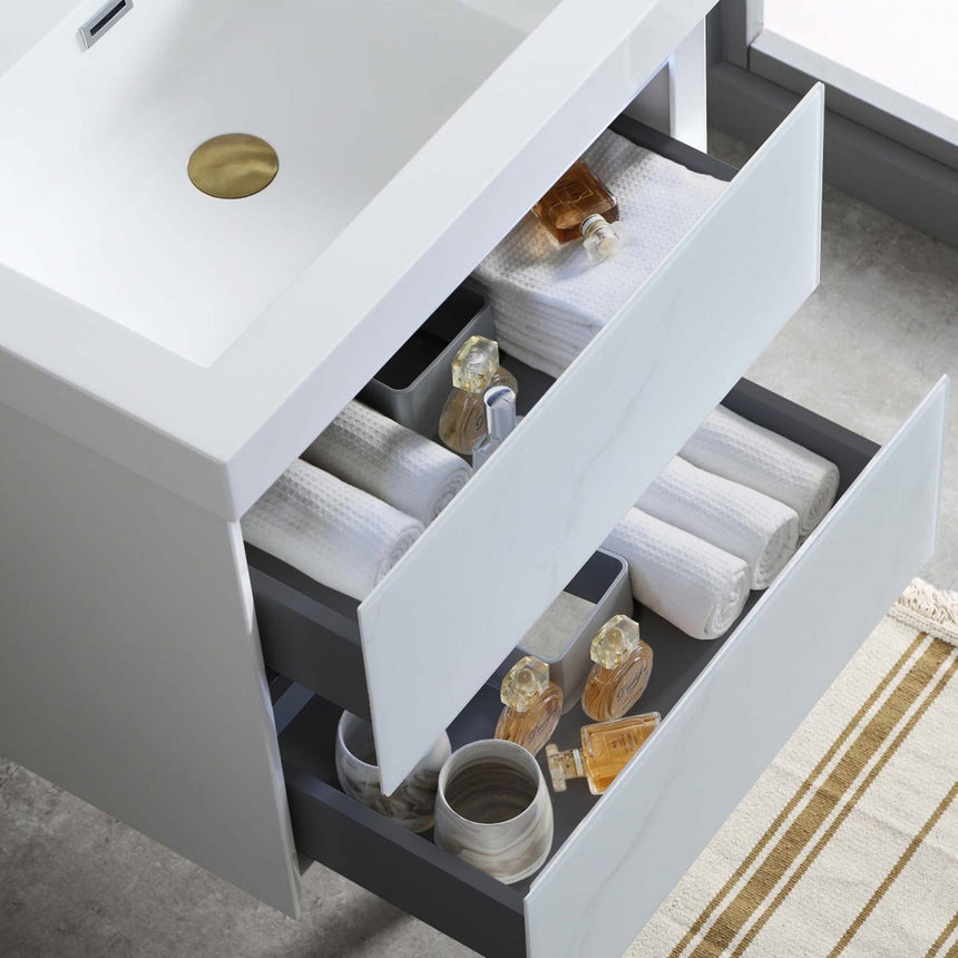 30 inch Catalyst Floating Vanity White