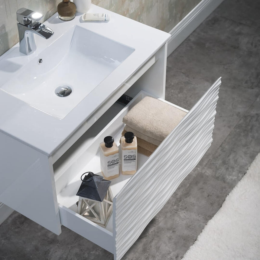 48 inch Marseille Floating Vanity Gloss White