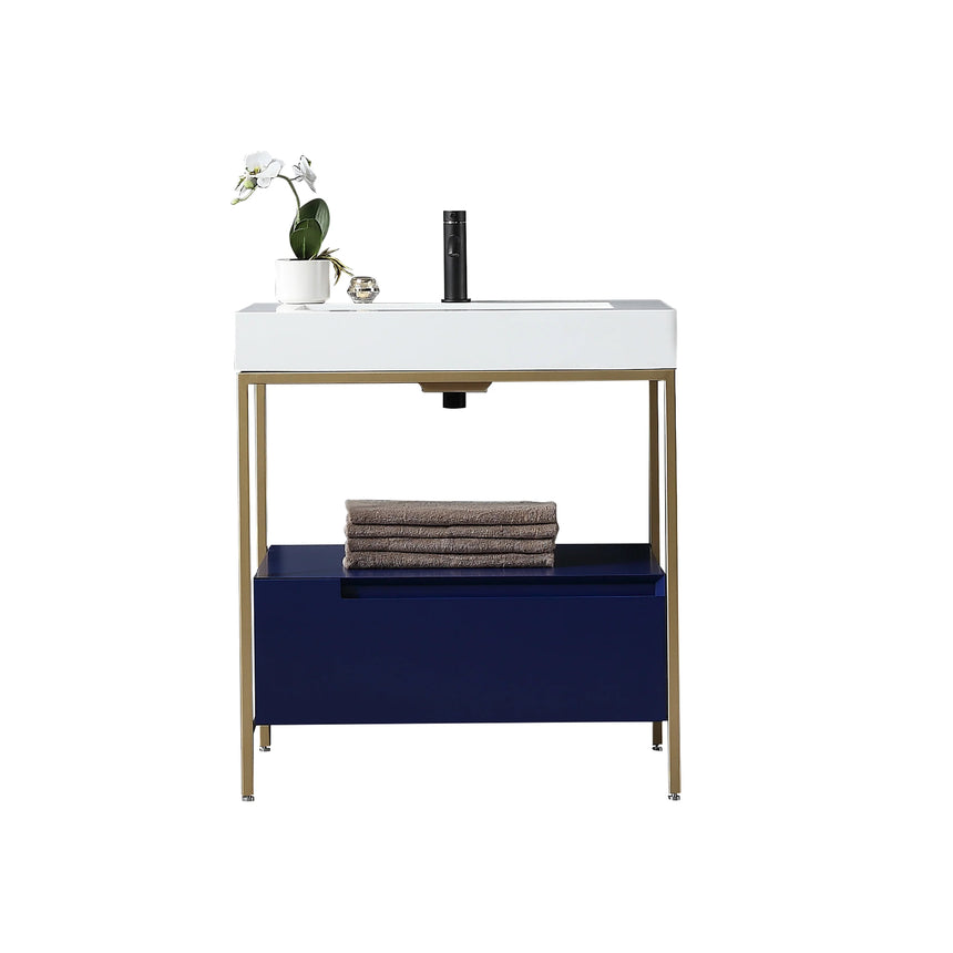 42 inch Tessile Bathroom Vanity Blue