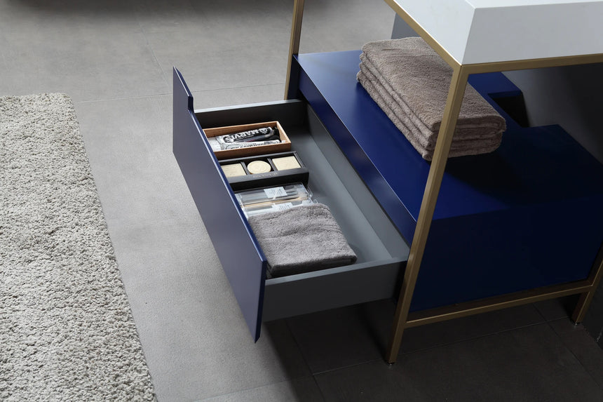42 inch Tessile Bathroom Vanity Blue