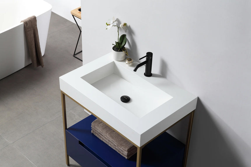 42 inch Tessile Bathroom Vanity Blue