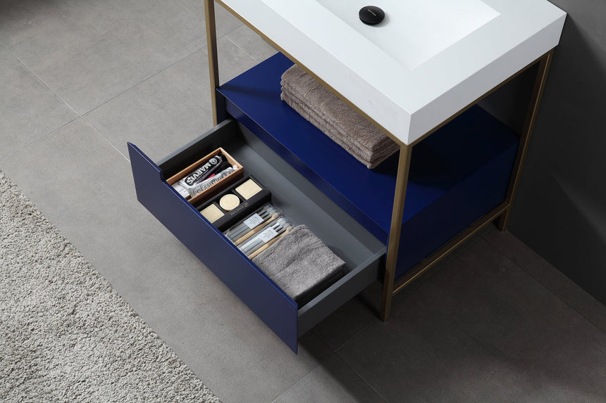 42 inch Tessile Bathroom Vanity Blue