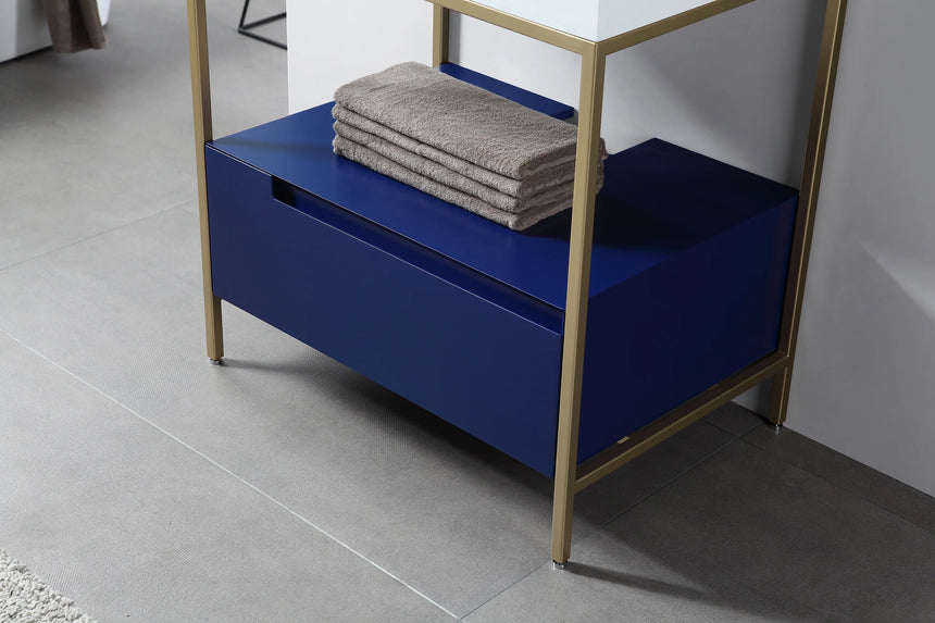 42 inch Tessile Bathroom Vanity Blue