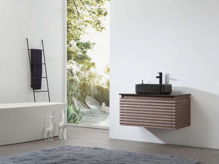 60 inch Orizzon Floating Vanity Chestnut