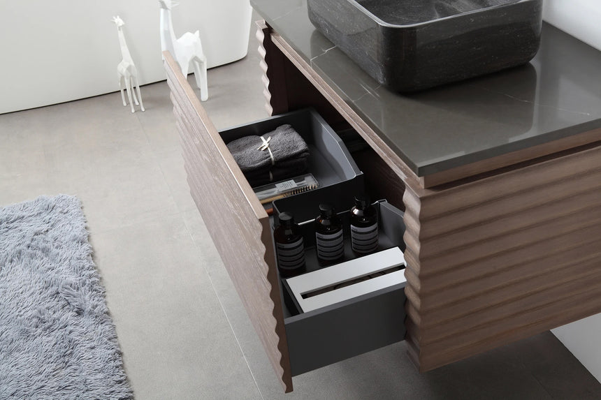 60 inch Orizzon Floating Vanity Chestnut