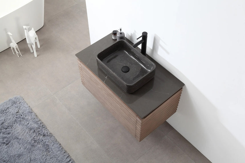 60 inch Orizzon Floating Vanity Chestnut