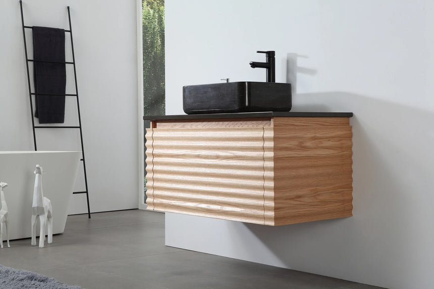 60 inch Orizzon Floating Vanity Chestnut