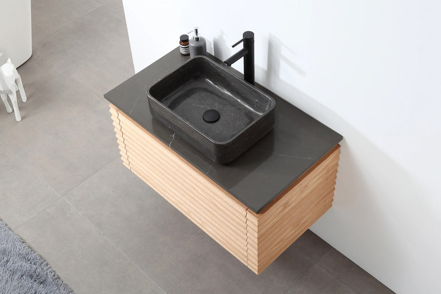 60 inch Orizzon Floating Vanity Chestnut