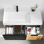 42 inch Acero Floating Vanity open drawers top view
