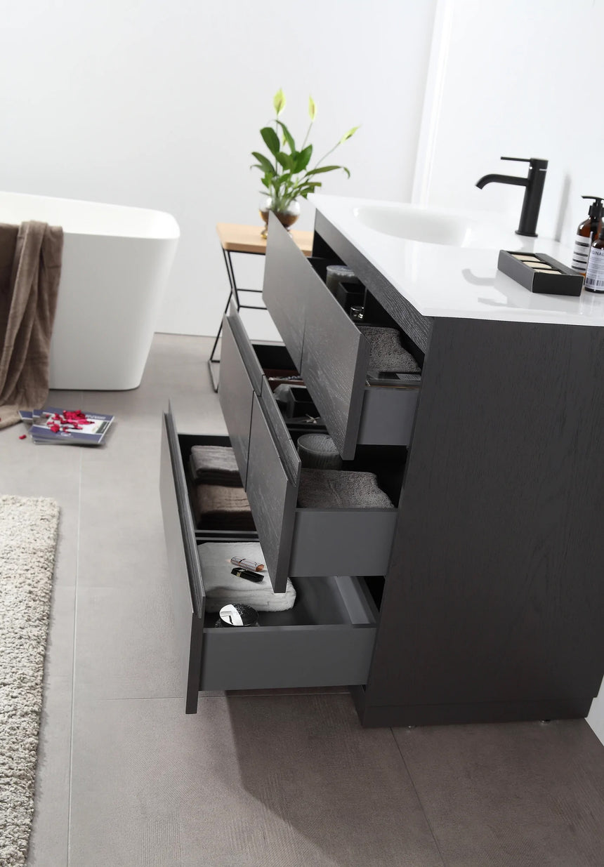 72 inch Modena Luxury Vanity Golden Oak