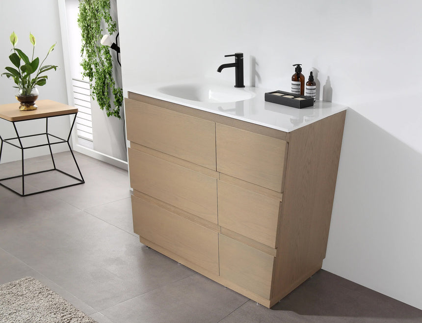 72 inch Modena Luxury Vanity Golden Oak