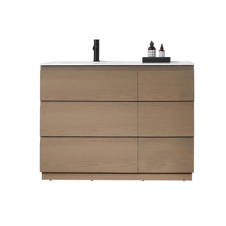 72 inch Modena Luxury Vanity Golden Oak