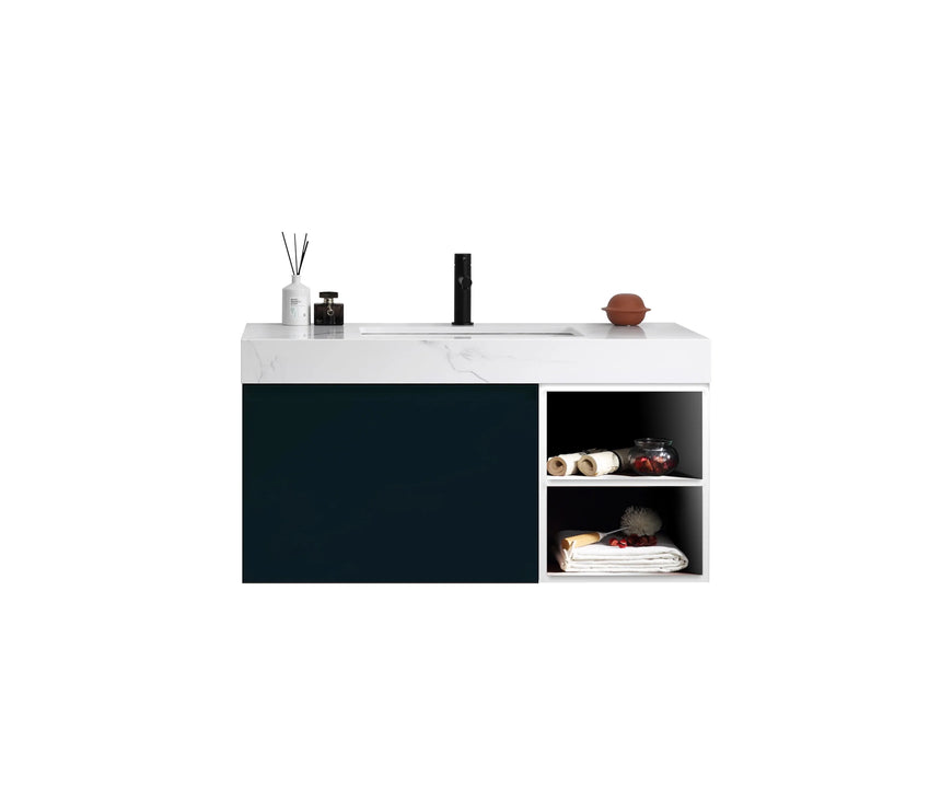 60 inch San Marco Floating Vanity Dark Gray