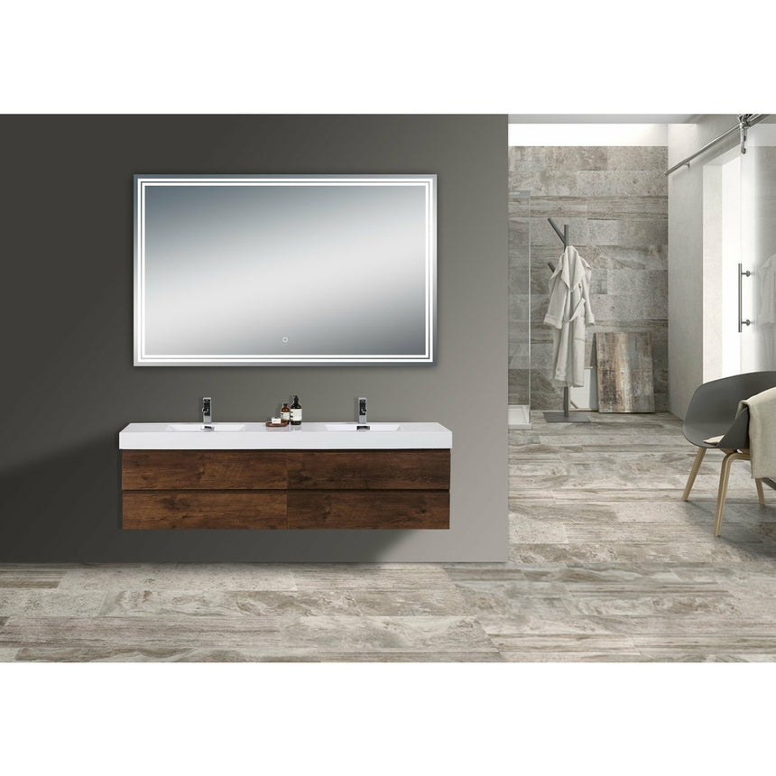 Lugarno LED Mirror - O&N Floating Vanity