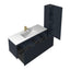 48 inch Chiara Floating Vanity Night Blue open drawers